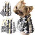 Pet Style Pet Dress Harness of Floral Decoration